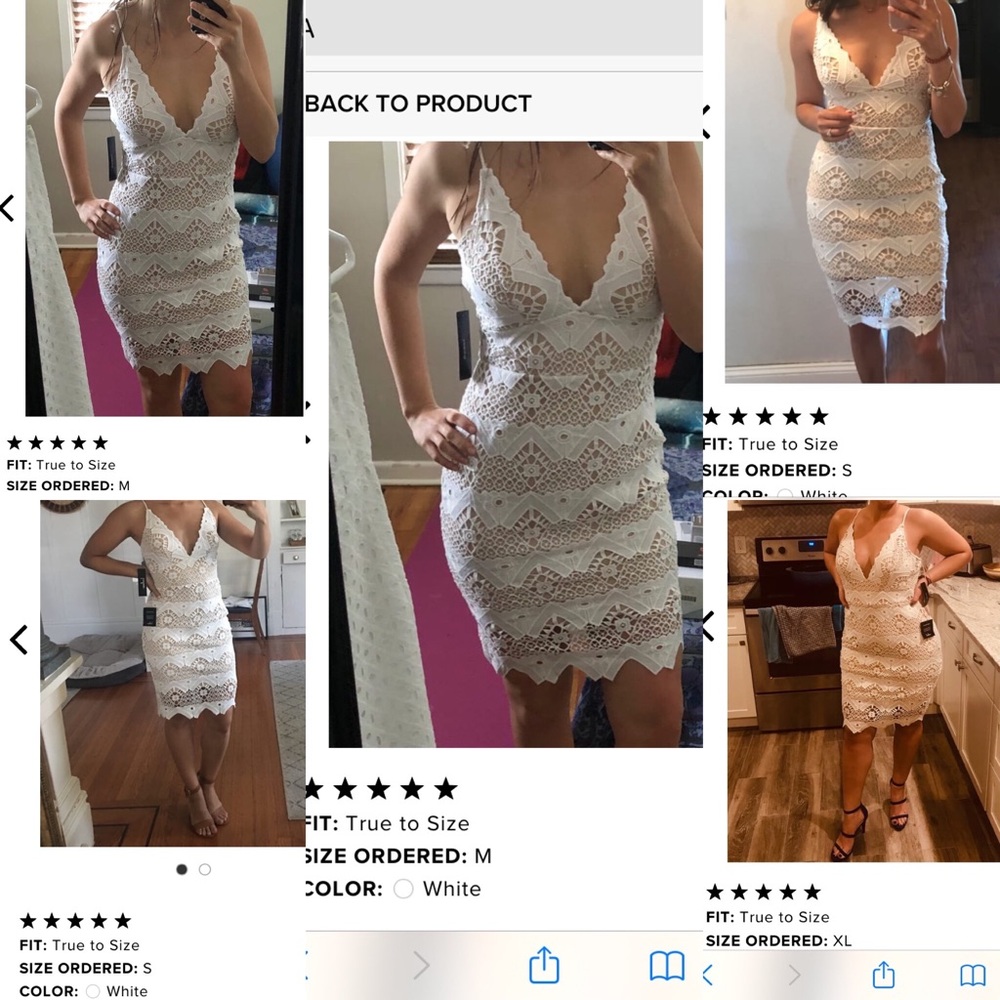 NEW! Stunning Crochet Lace sexy mini dress v neck - Picture 8 of 8